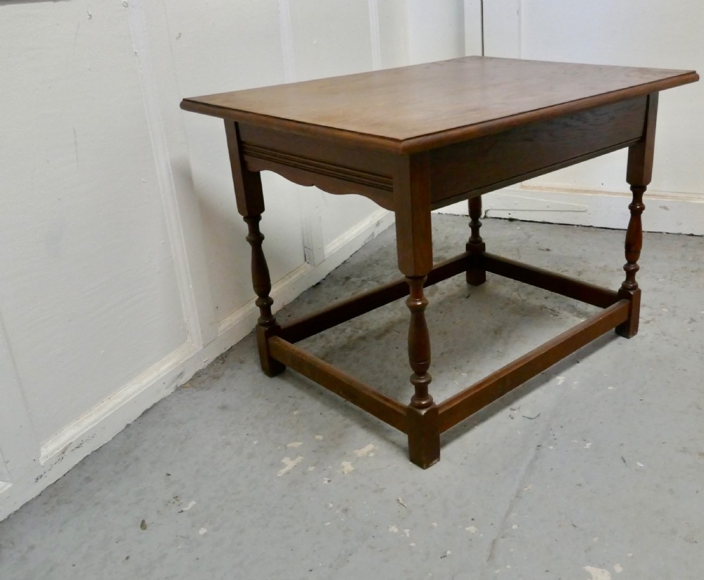 late victorian golden oak occasional side table