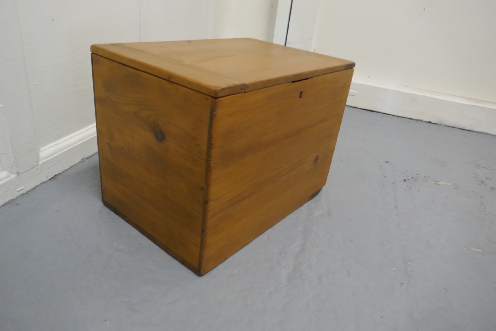 small victorian pine stationary box