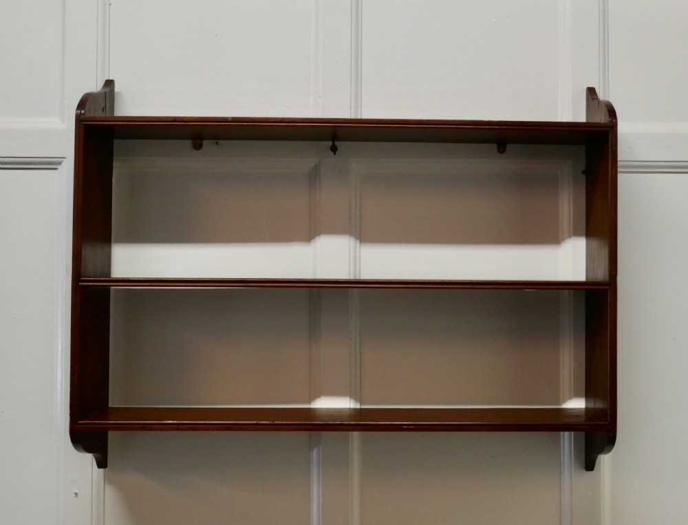 mahogany wall hanging book shelf