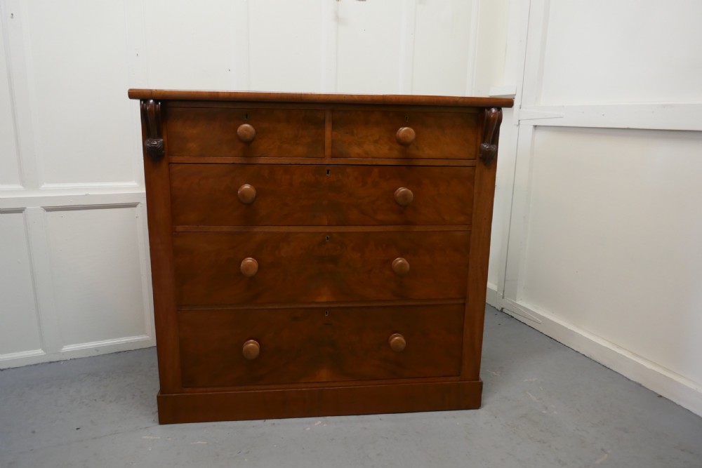 large victorian mahogany chest of drawers