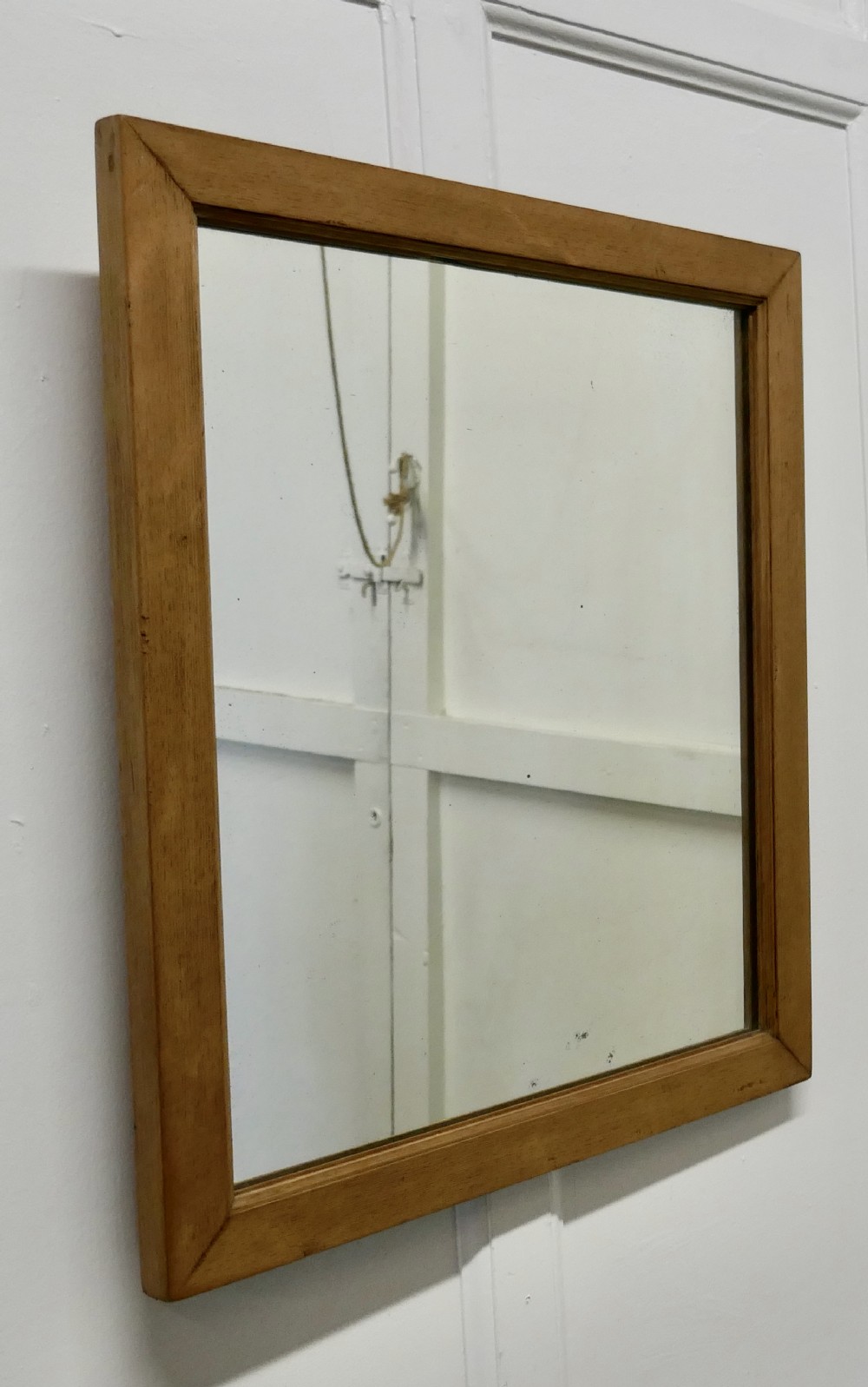 stripped wall mirror