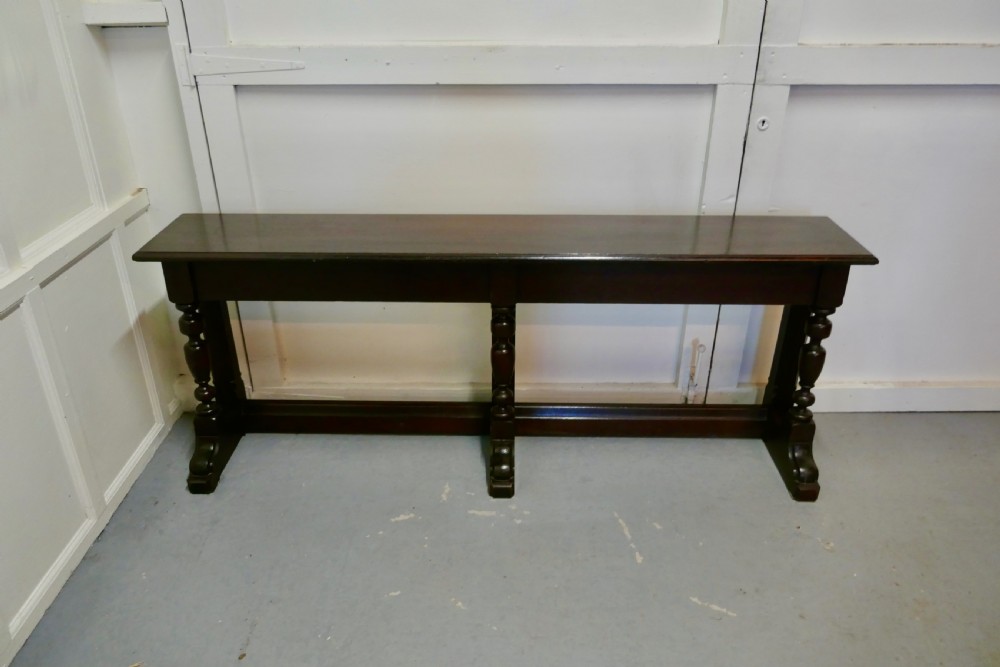 arts and crafts country oak hall table