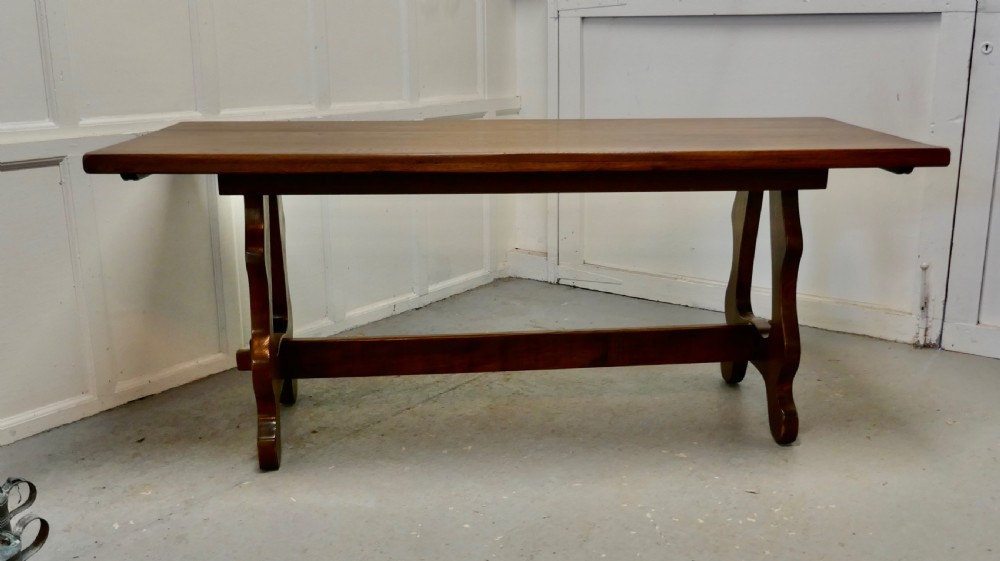 arts and crafts oak refectory table
