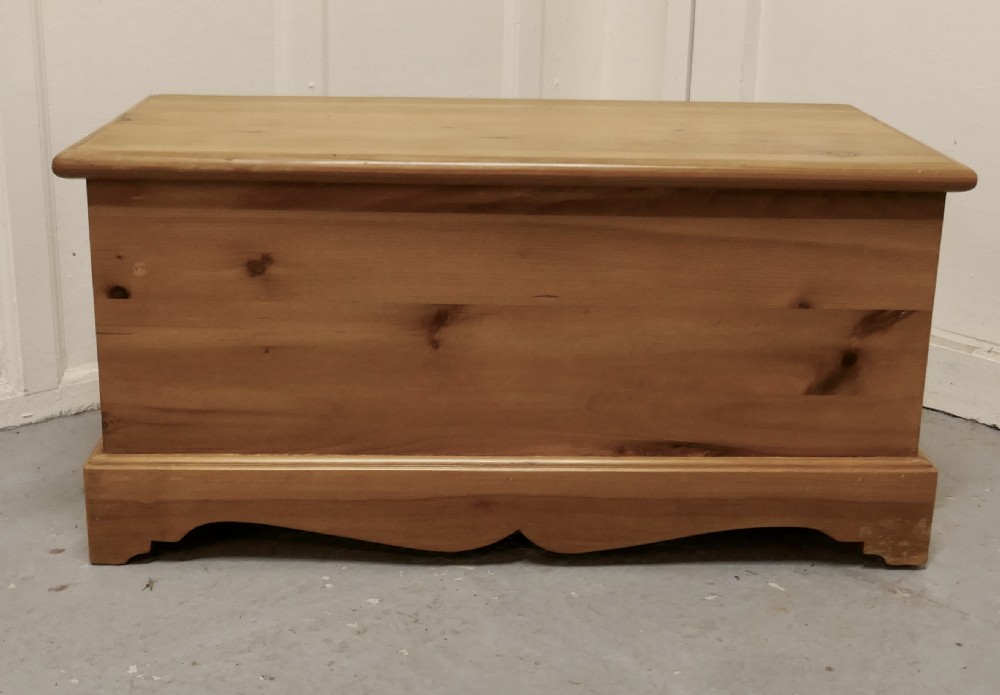 golden pine coffer blanket box or coffee table