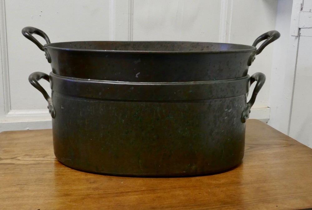 very rare 19th century copper bain marie