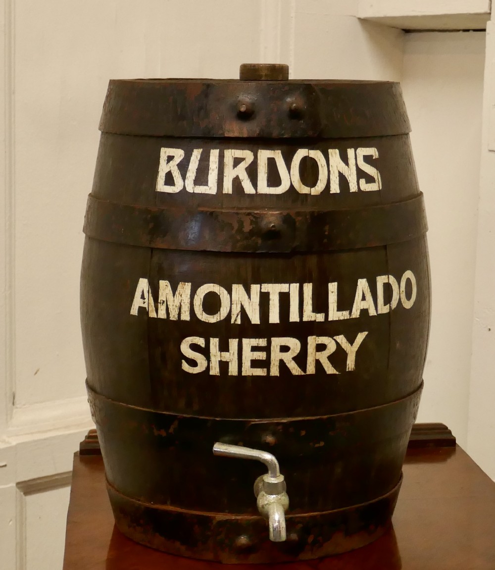 burdons bar top oak amontillado sherry barrel