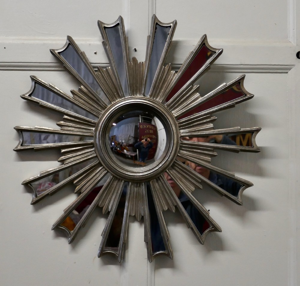 french retro sunburst industrial look polished mirror