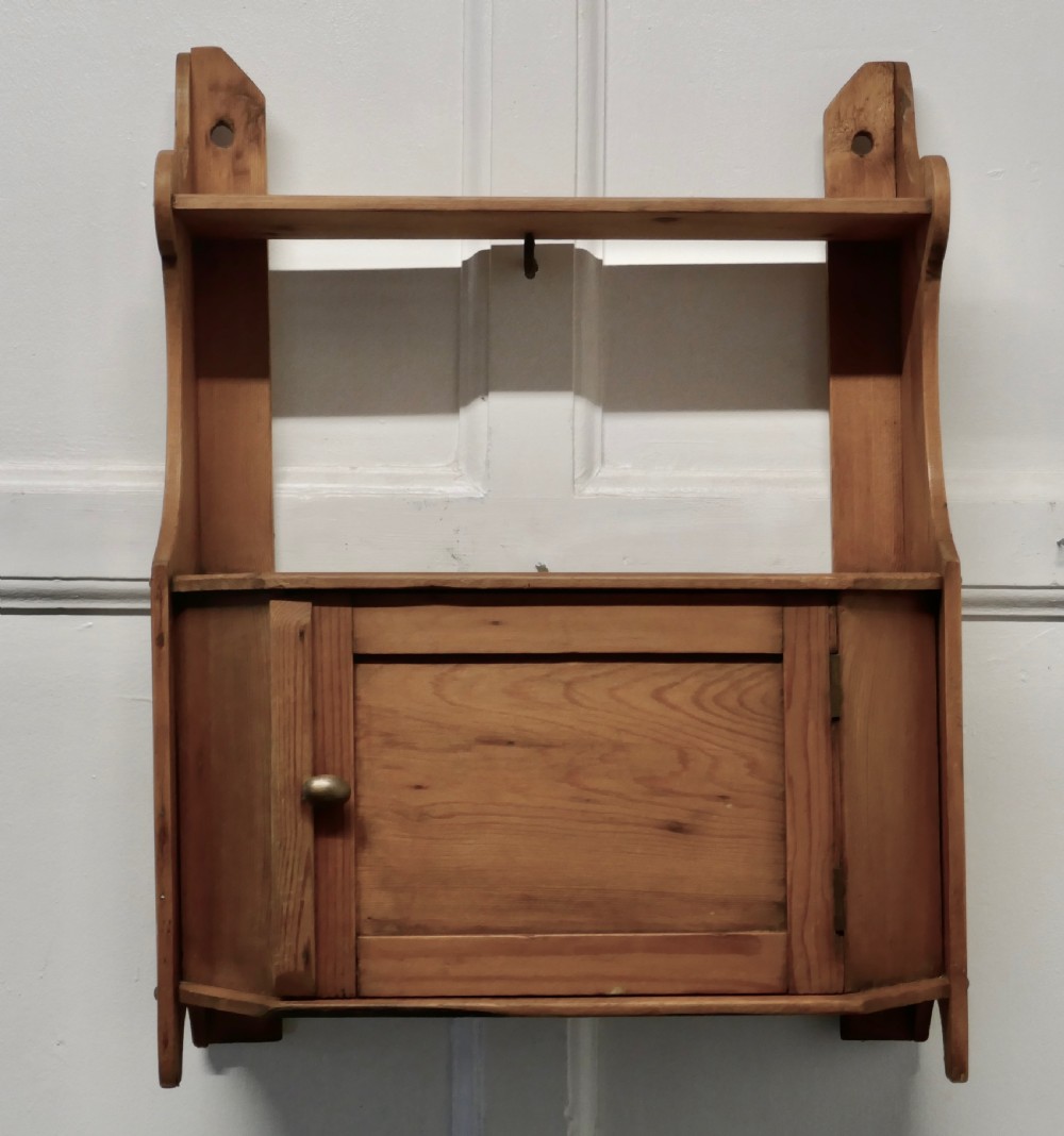 small arts and crafts pine bathroom wall cabinet