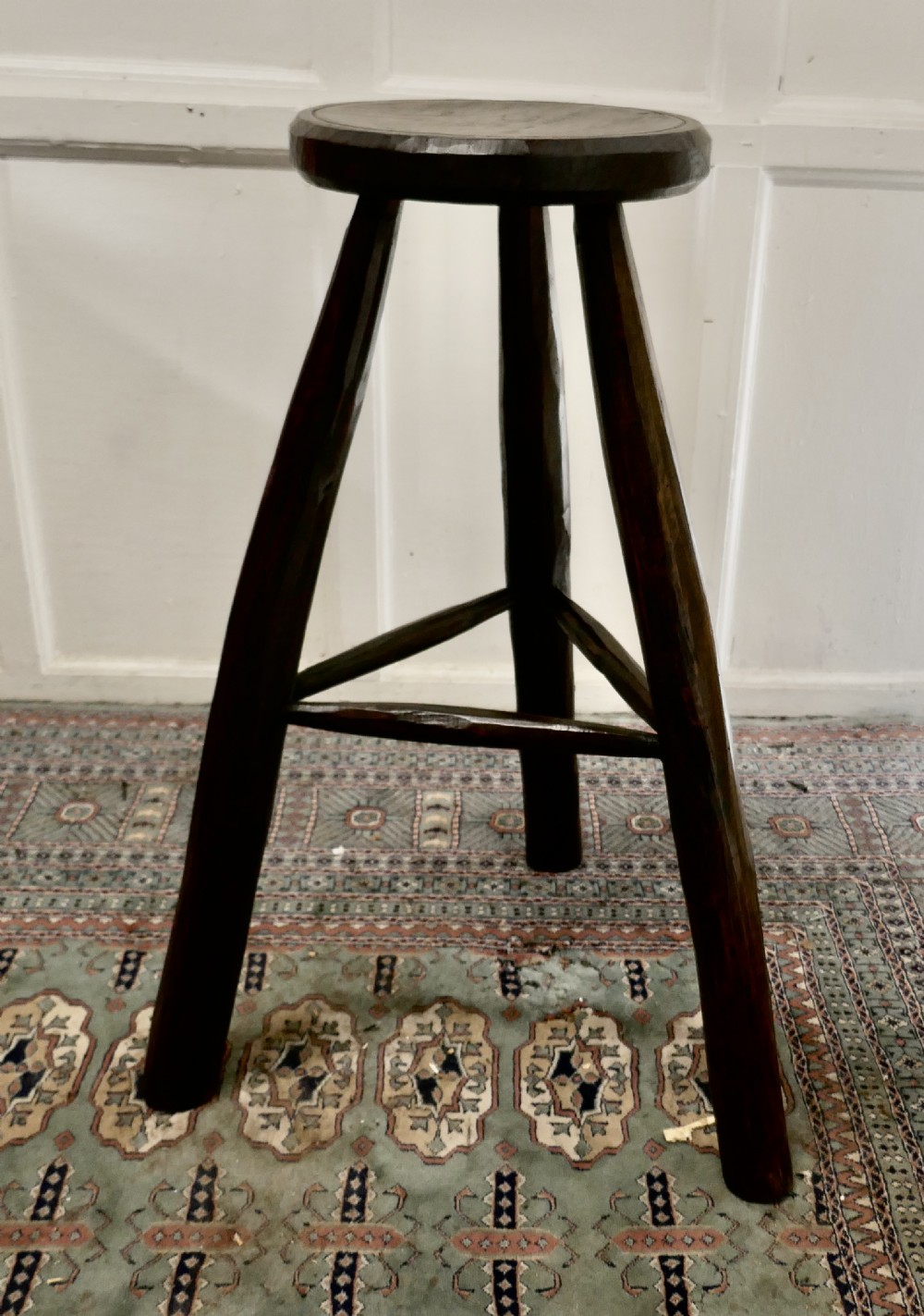 very rustic 19th century french high stool