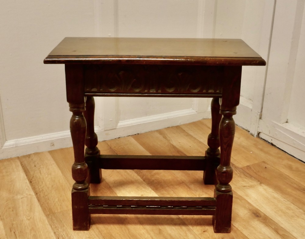 19th century oak joint stool