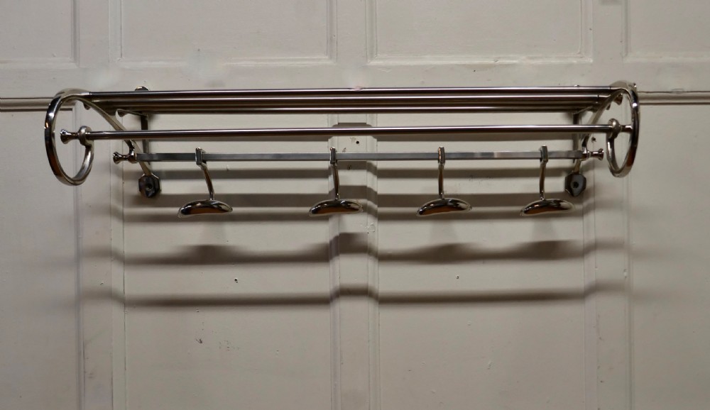 french art deco style hat and coat rack pullman railway train style
