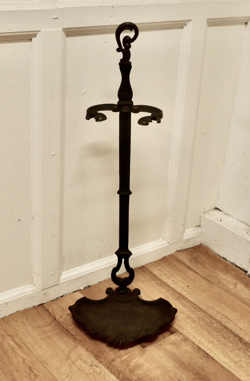 french art nouveau cast iron walking stick stand or umbrella stand