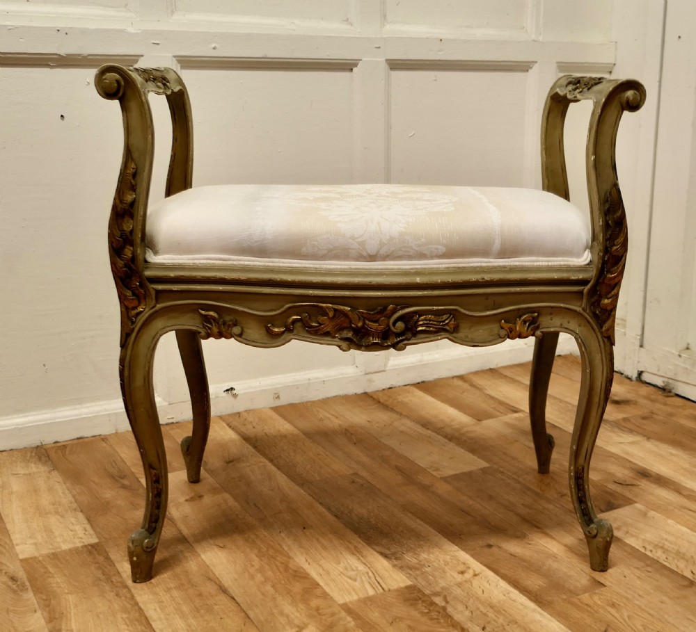 original painted french louis philippe boudoir window seat