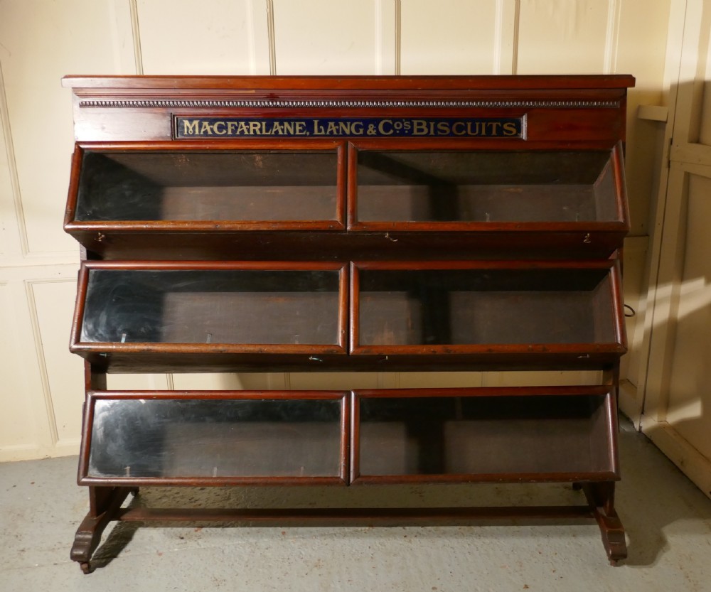 large macfarlane lang cos biscuits shop display cabinet