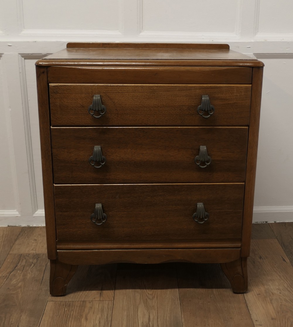 art deco golden oak chest of drawers by lebus