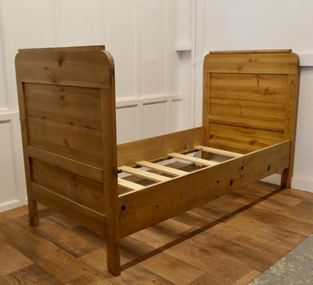 french pine single sleigh bed lit bateau