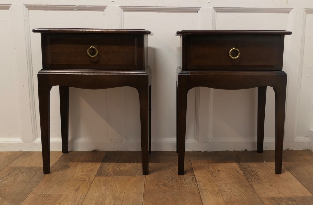 a pair of georgian style night tables bedside cabinets