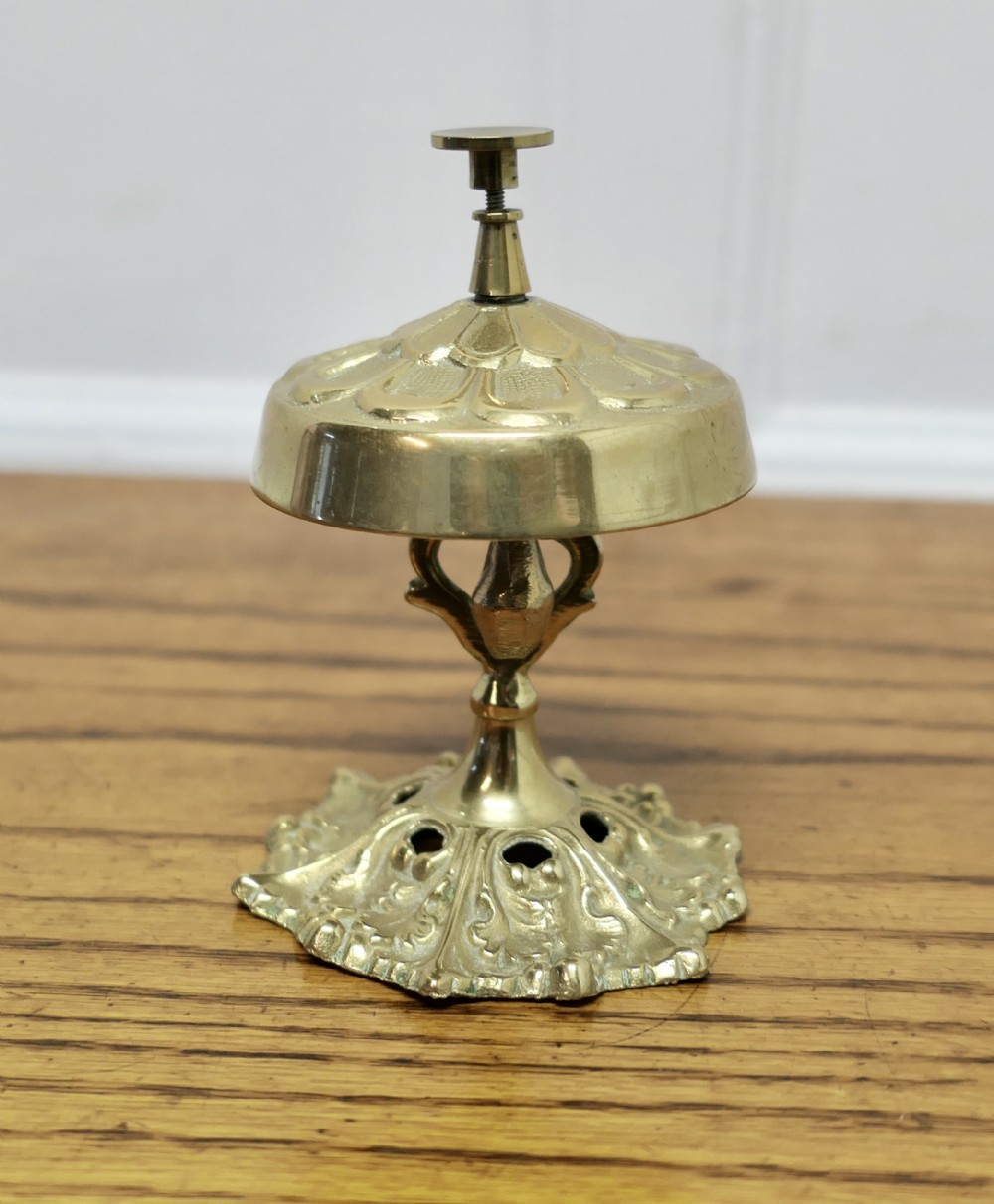 decorative brass courtesy counter top bell