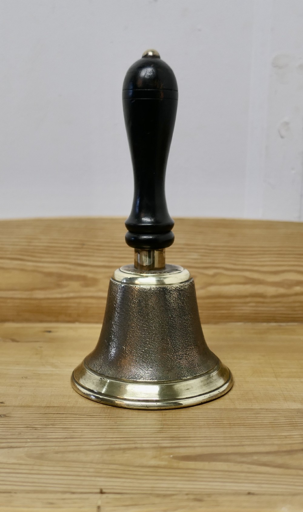 old brass british military issue brass handbell