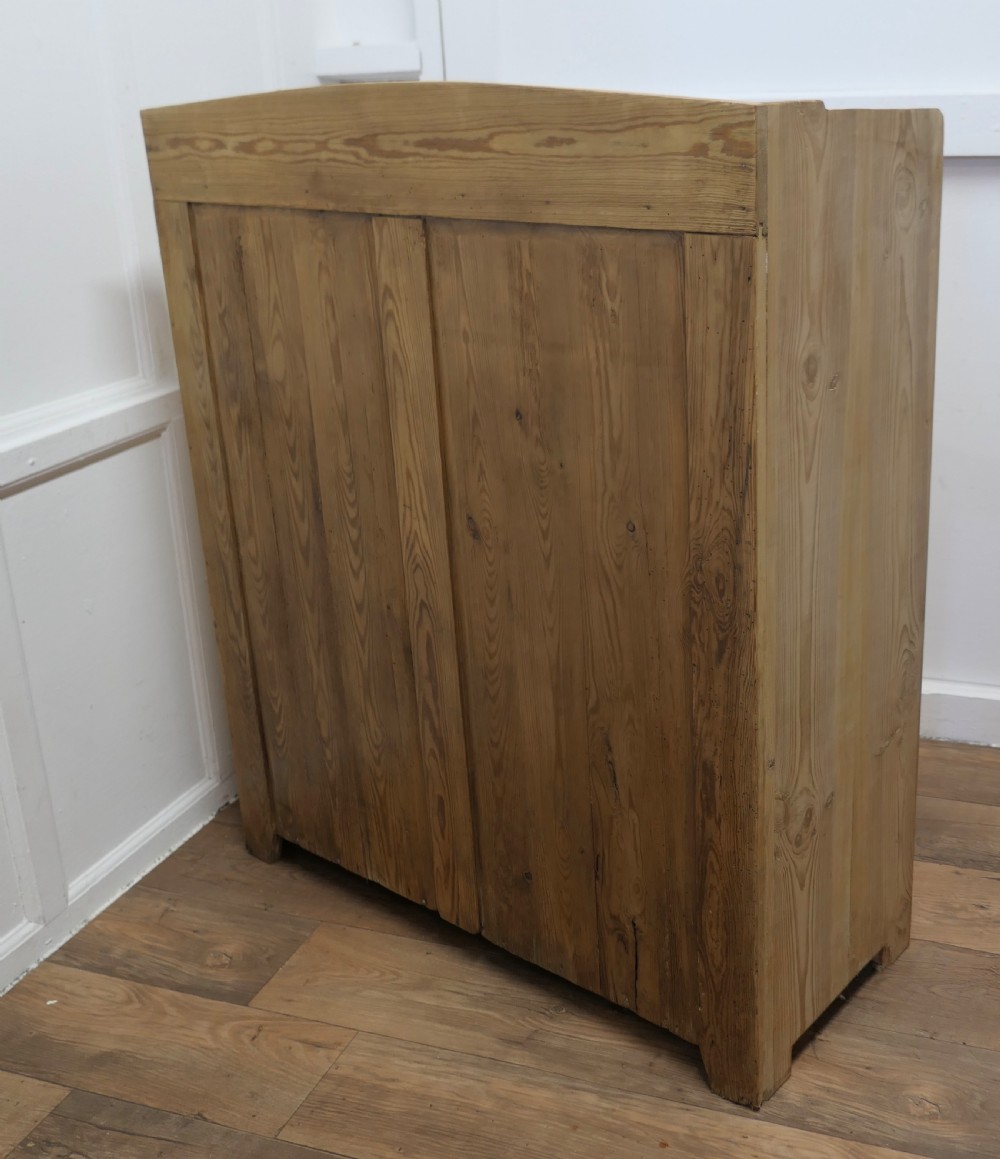 victorian stripped pine greeting station cupboard