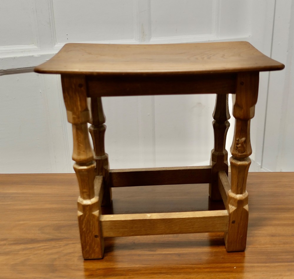 squirrelman oak dish top adzed stool by wilf hutchinson