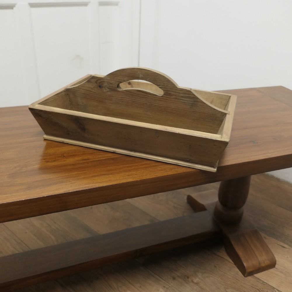 pine cutlery tray or housemaids carrier tidy