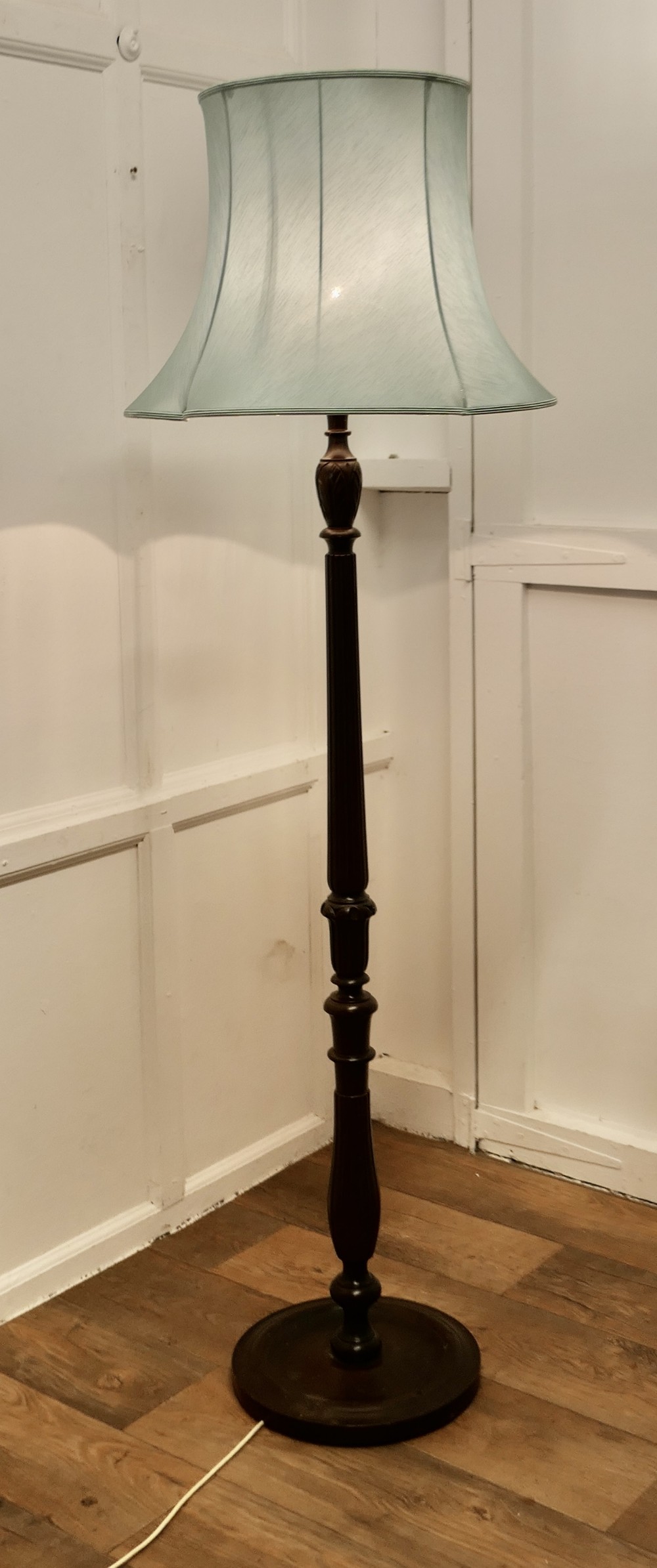 tall turned floor lamp standard lamp