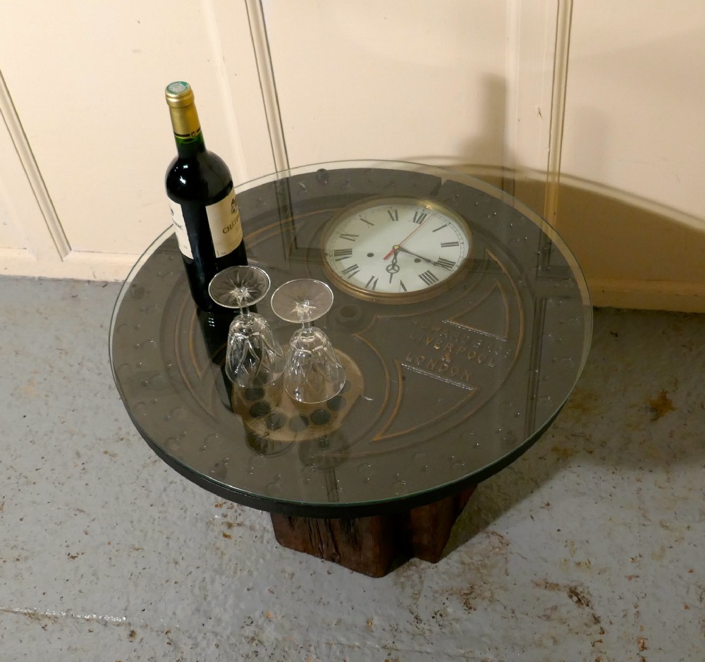 stylish designer coffee table industrial antiques steam punk