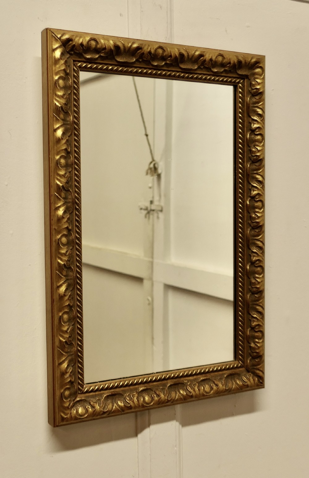 rectangular gilt wall mirror