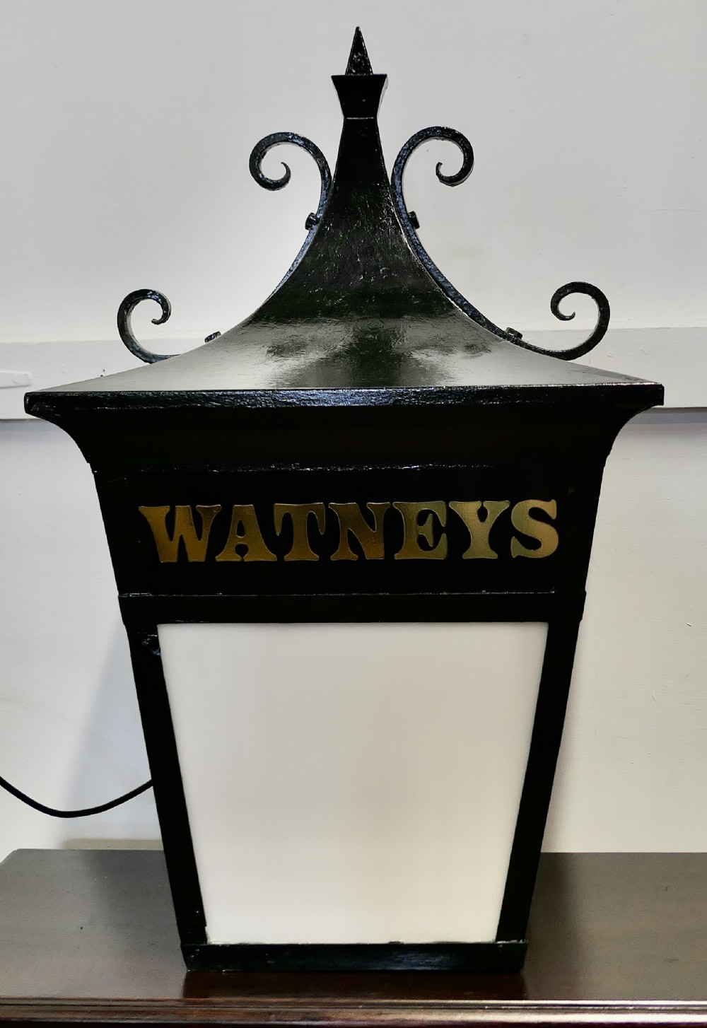 large iron watneys pub lantern