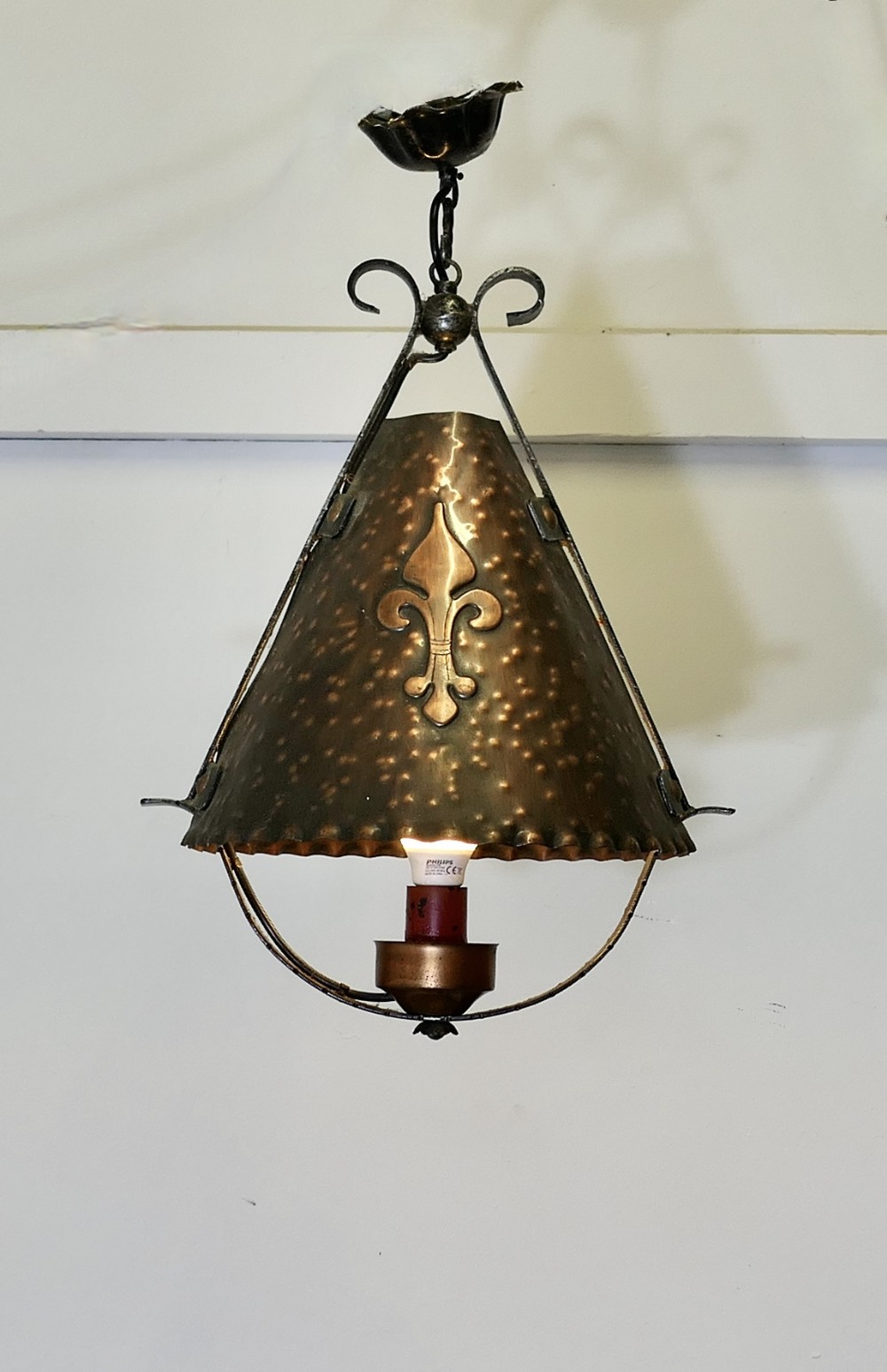 french arts and crafts gothic copper lantern