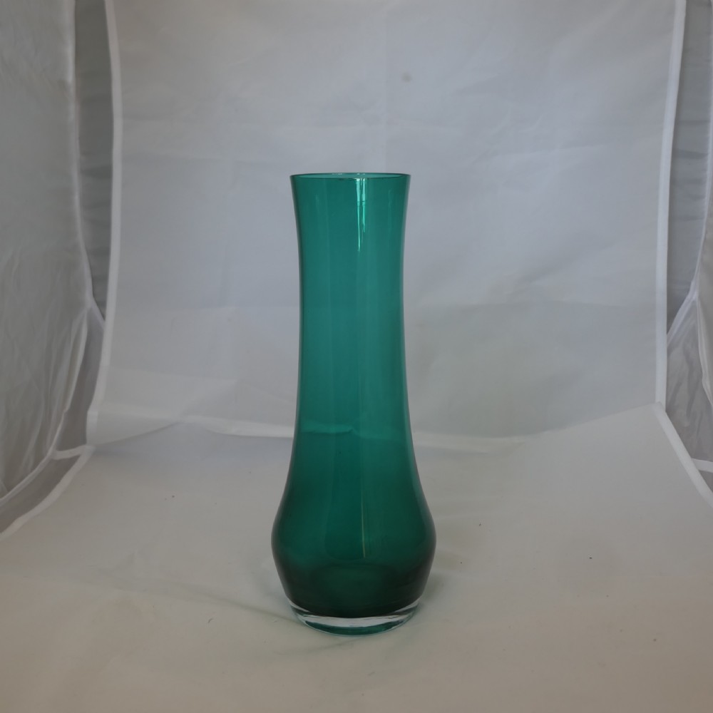 1960s green glass vase by tamara aladin for riihimen lasi oy