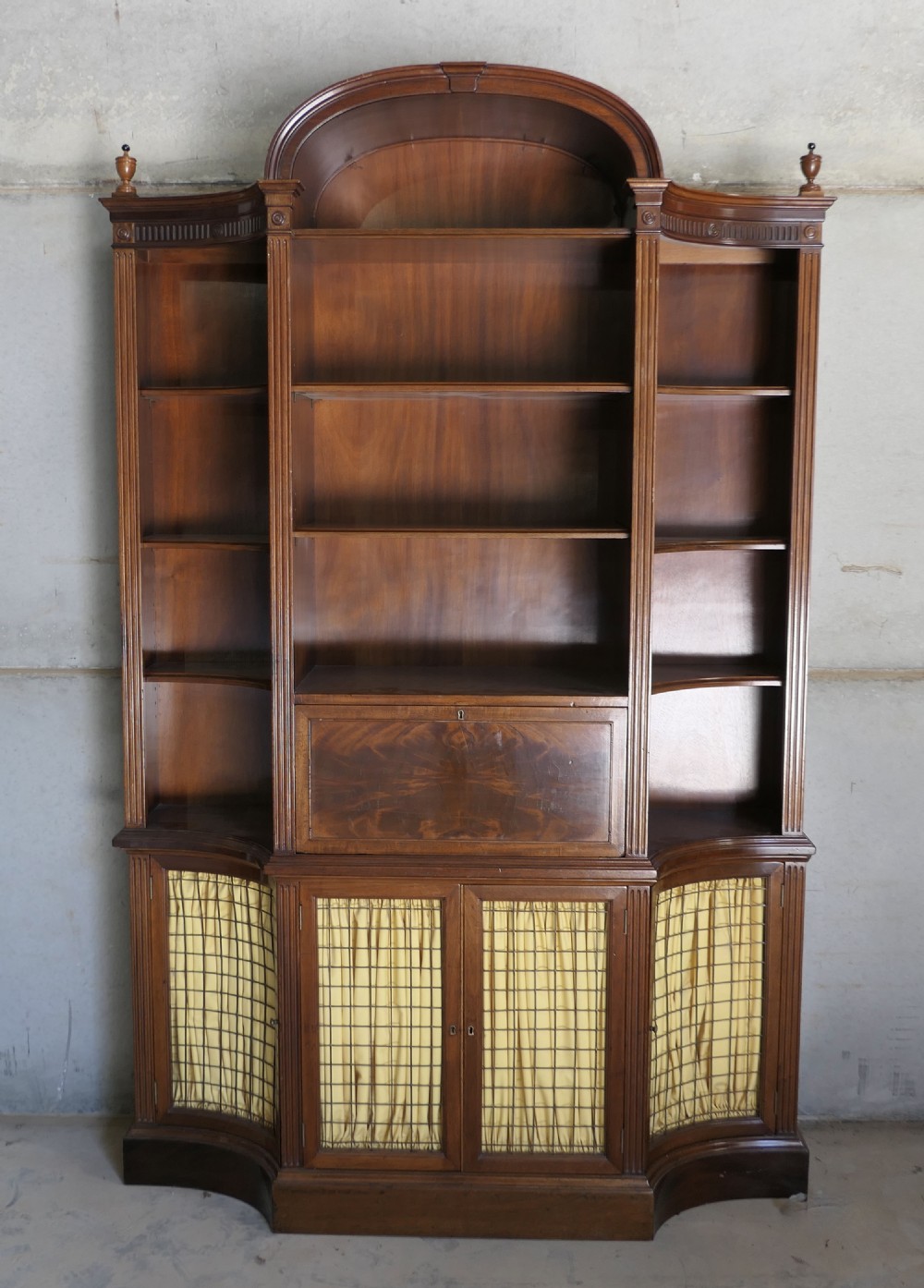 a large french break front bookcase