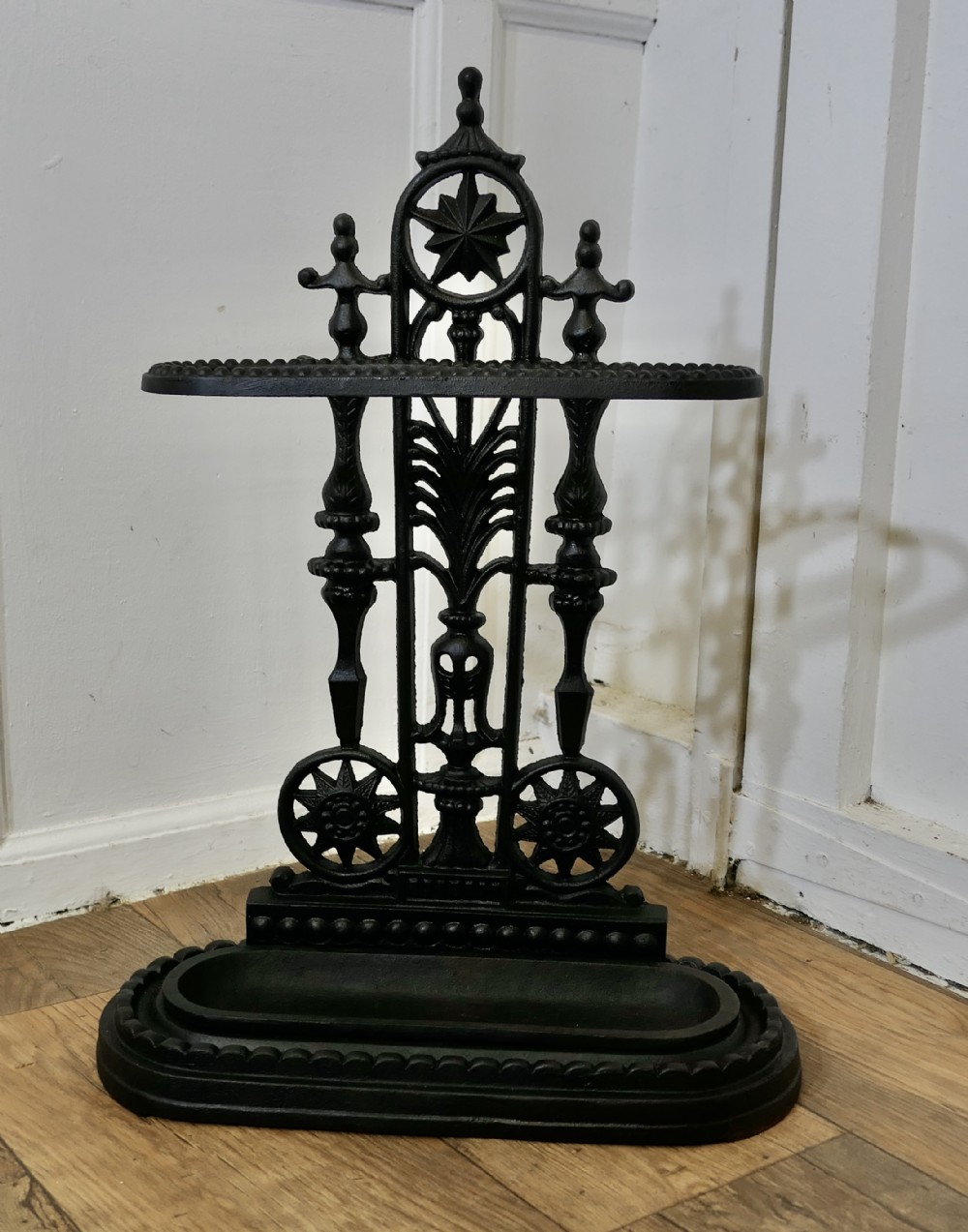 a french cast iron walking stick stand or umbrella stand