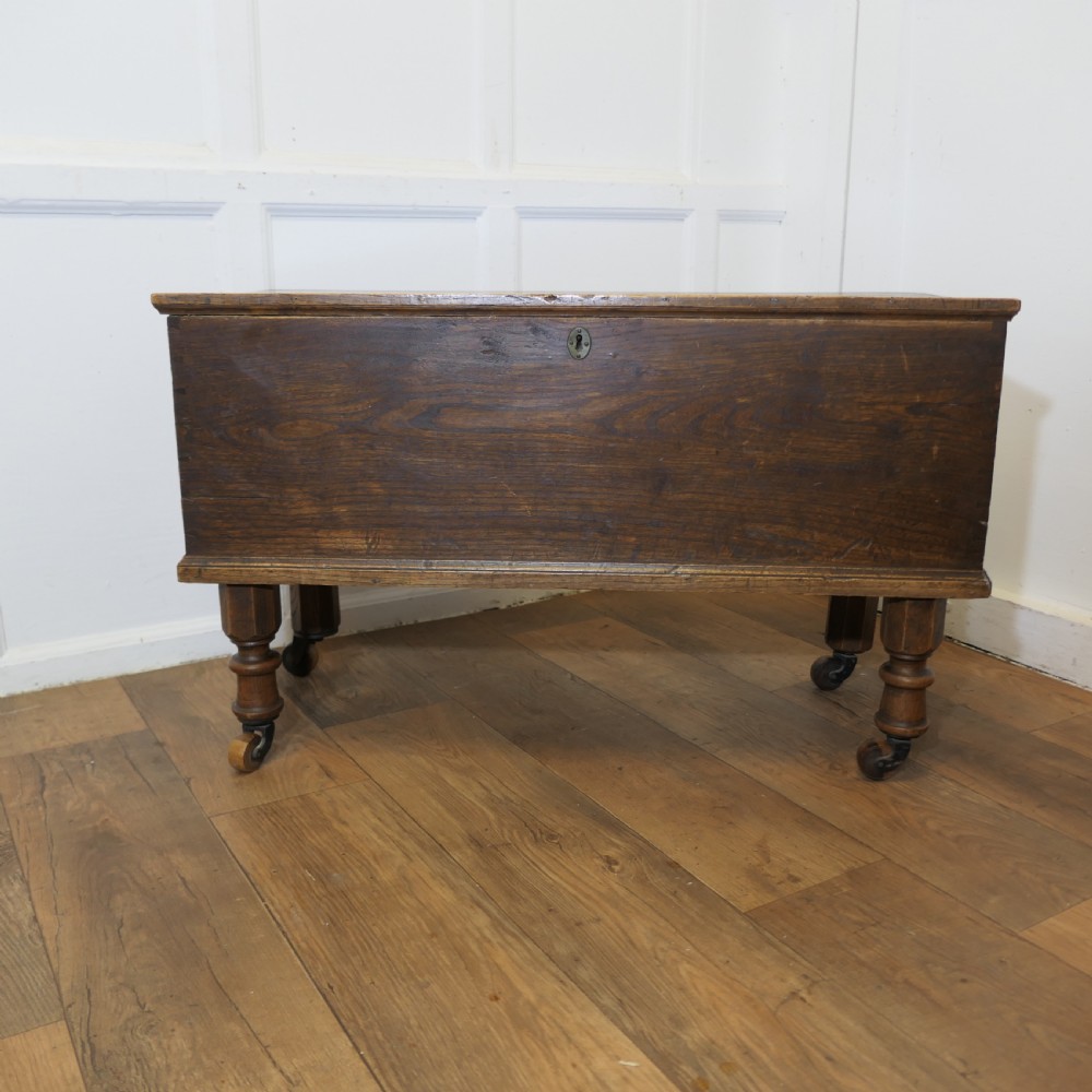 19th century elm box on wheels