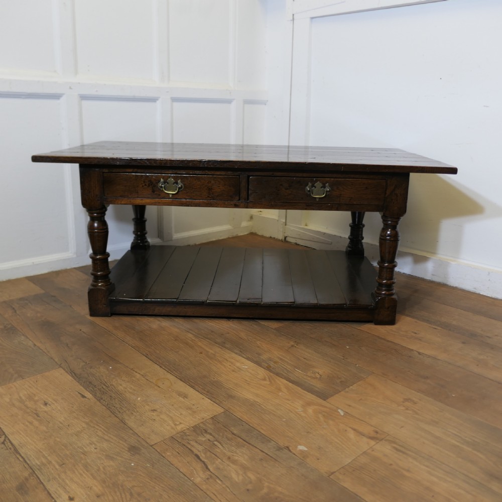 a large ipswich oak plank top coffee table