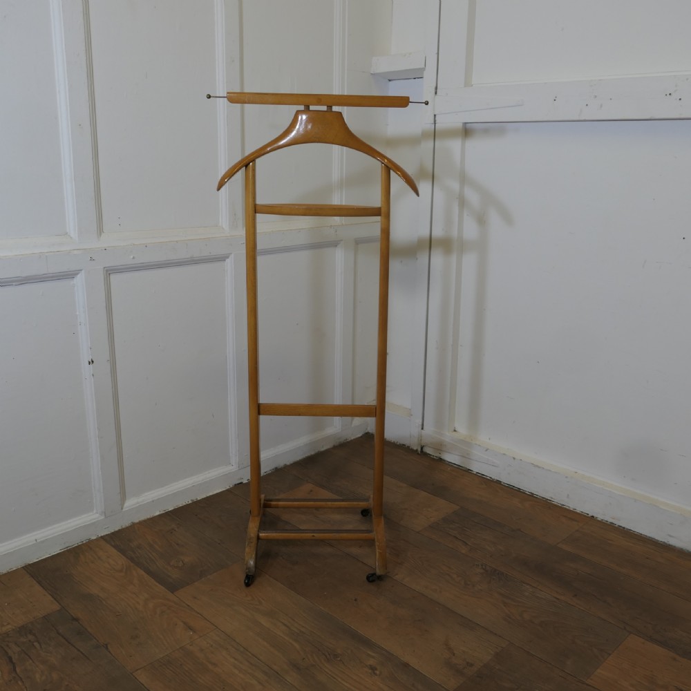 good sturdy art deco gentlemans floor standing valet or suit hanger