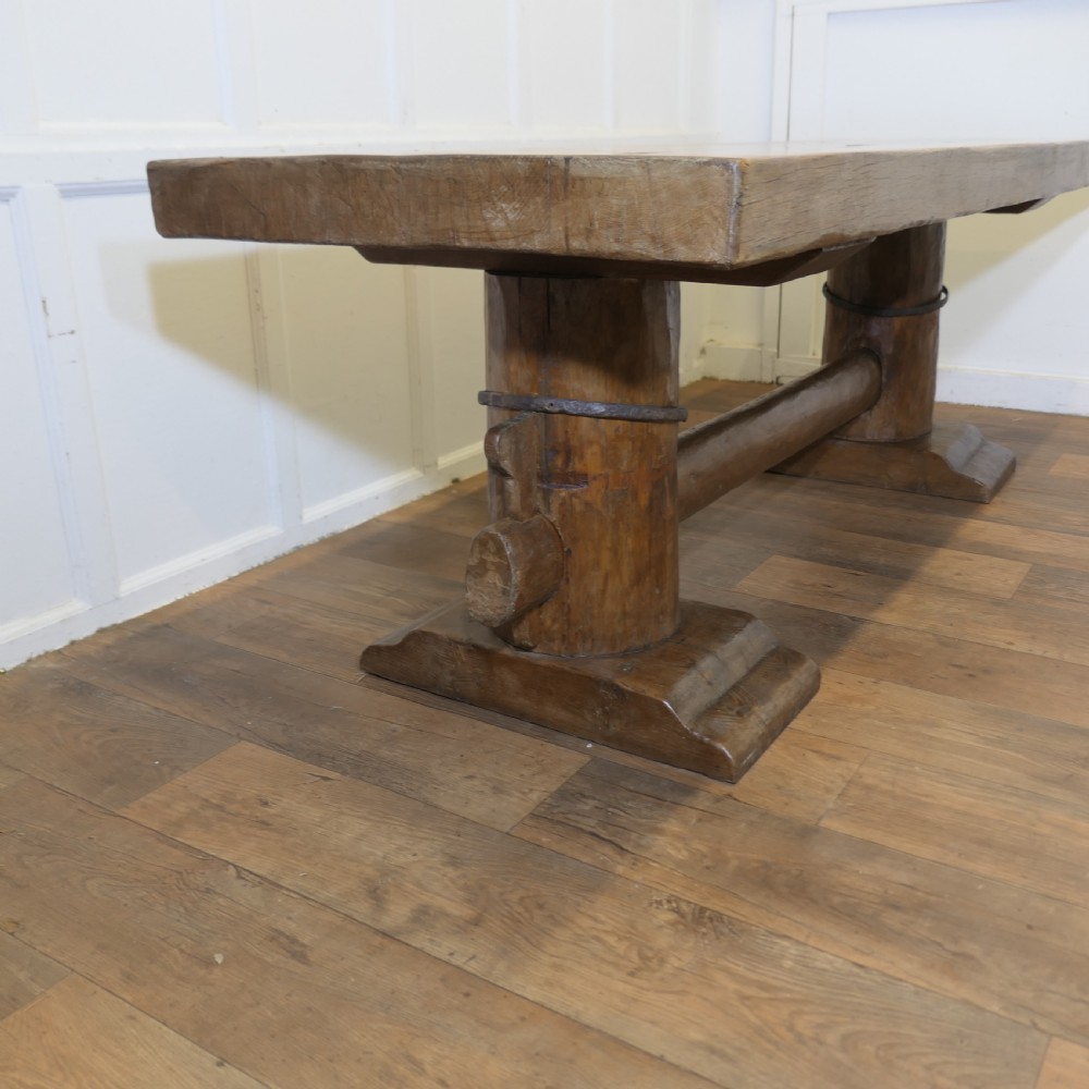 a 19th century french oak refectory table