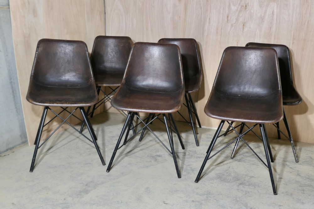 french industrial dining chairs 6 dark leather chairs