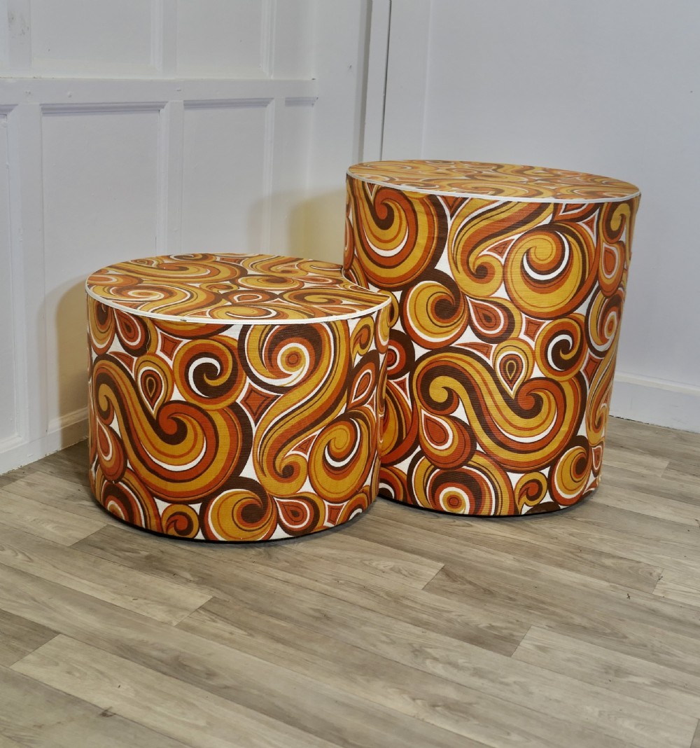 1960s psychedelic retro paisley printtable with seat