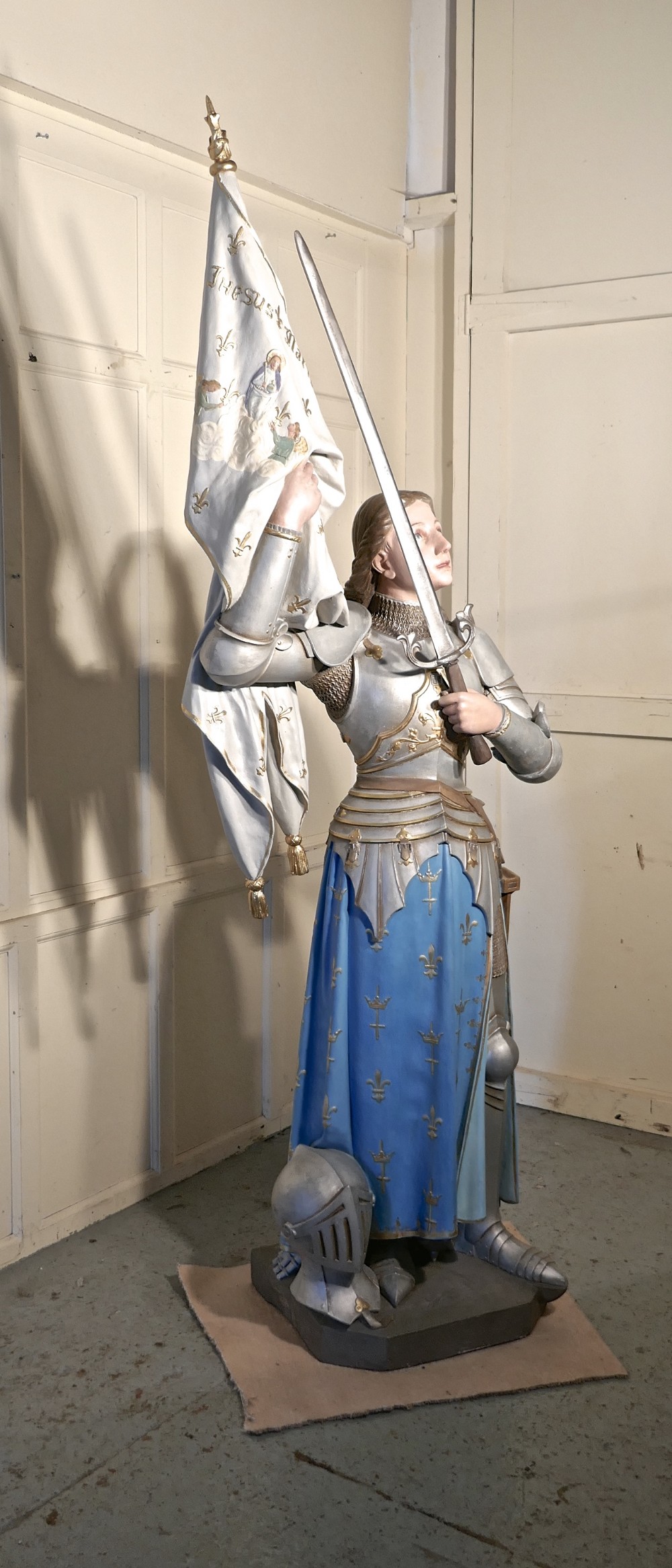 saint joan of arc statue from a france signed rouillard angers