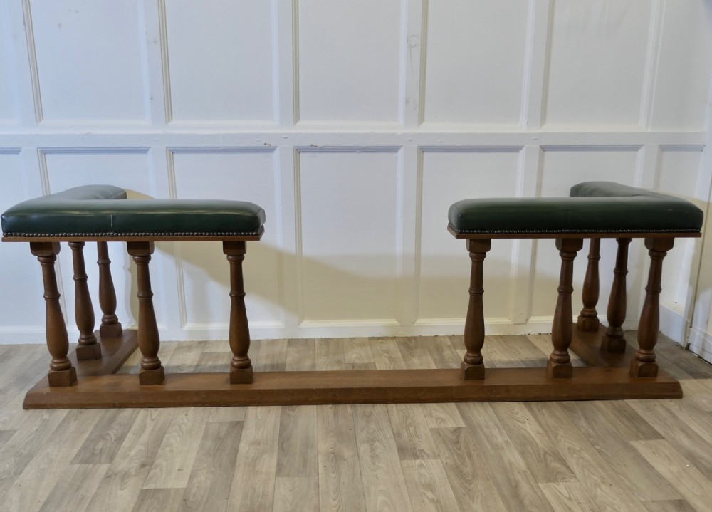 very large teak and leather club fender inglenook fireside seat