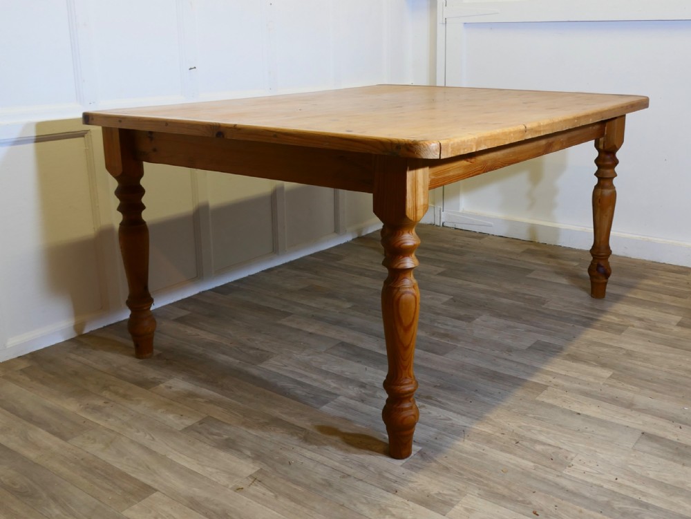 large pine farmhouse kitchen table