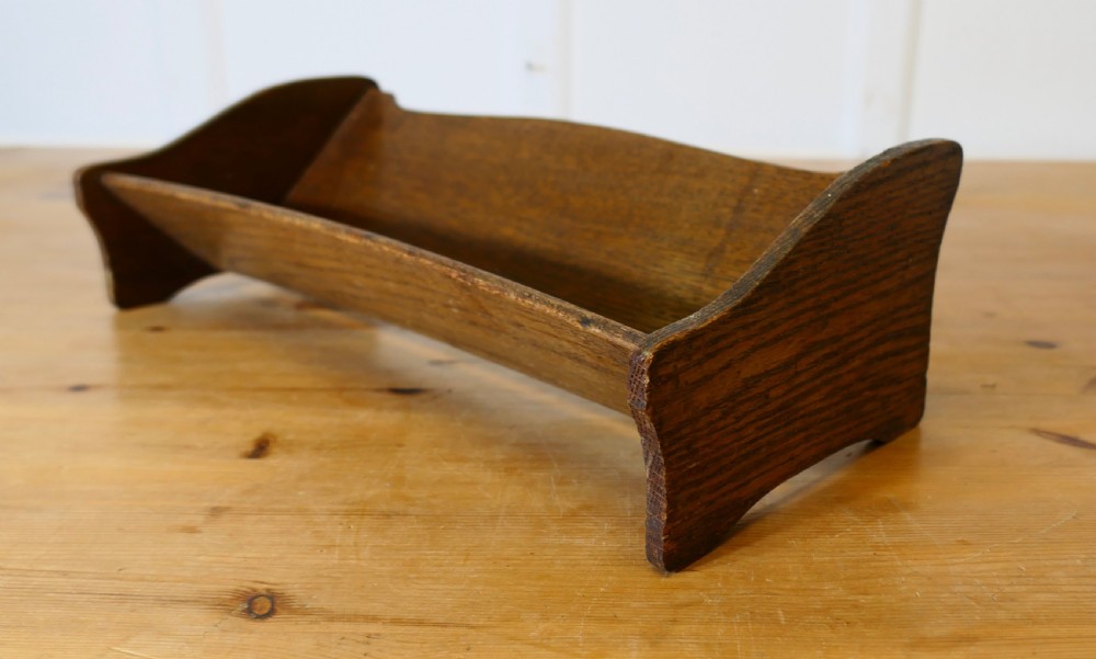 oak desk top book trough