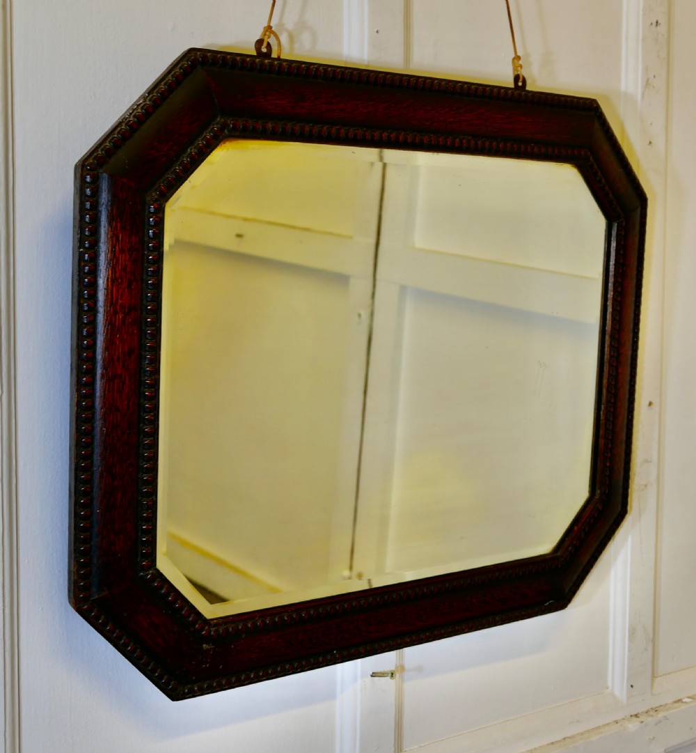 early 20th century large 19th century oak wall mirror