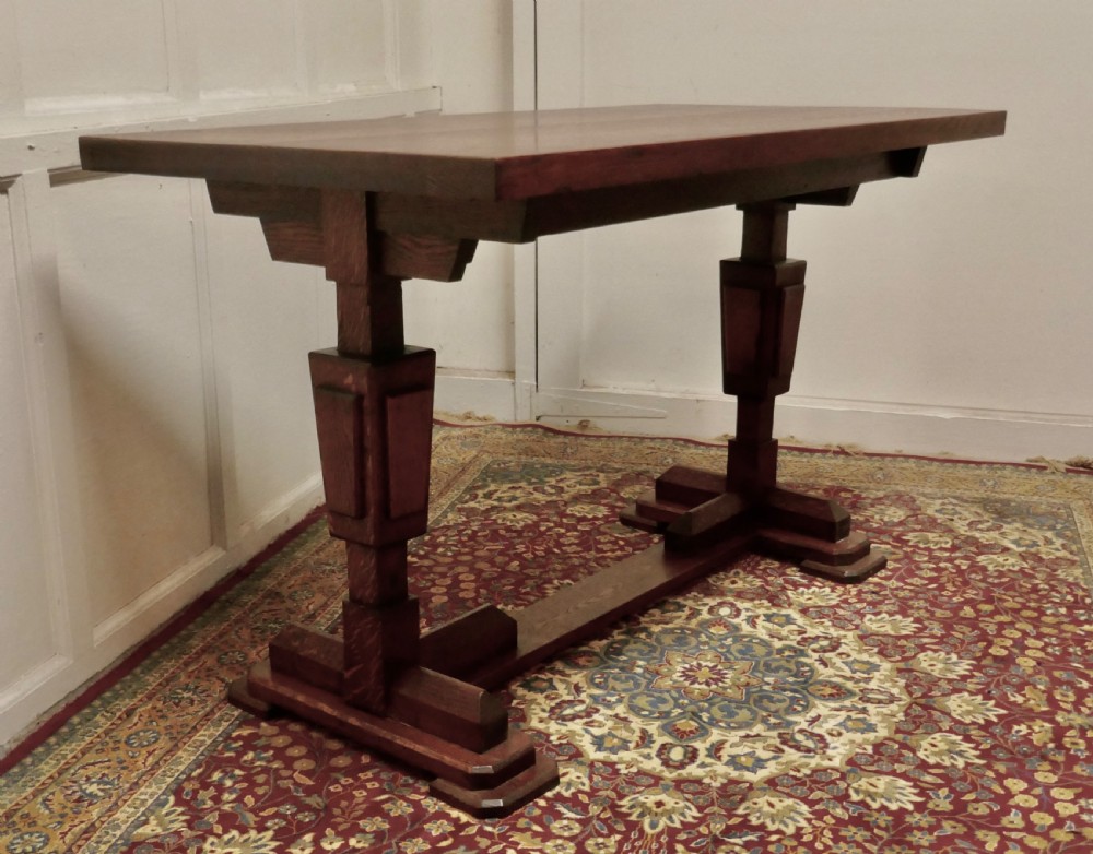 stylish odeon design art deco oak refectory table