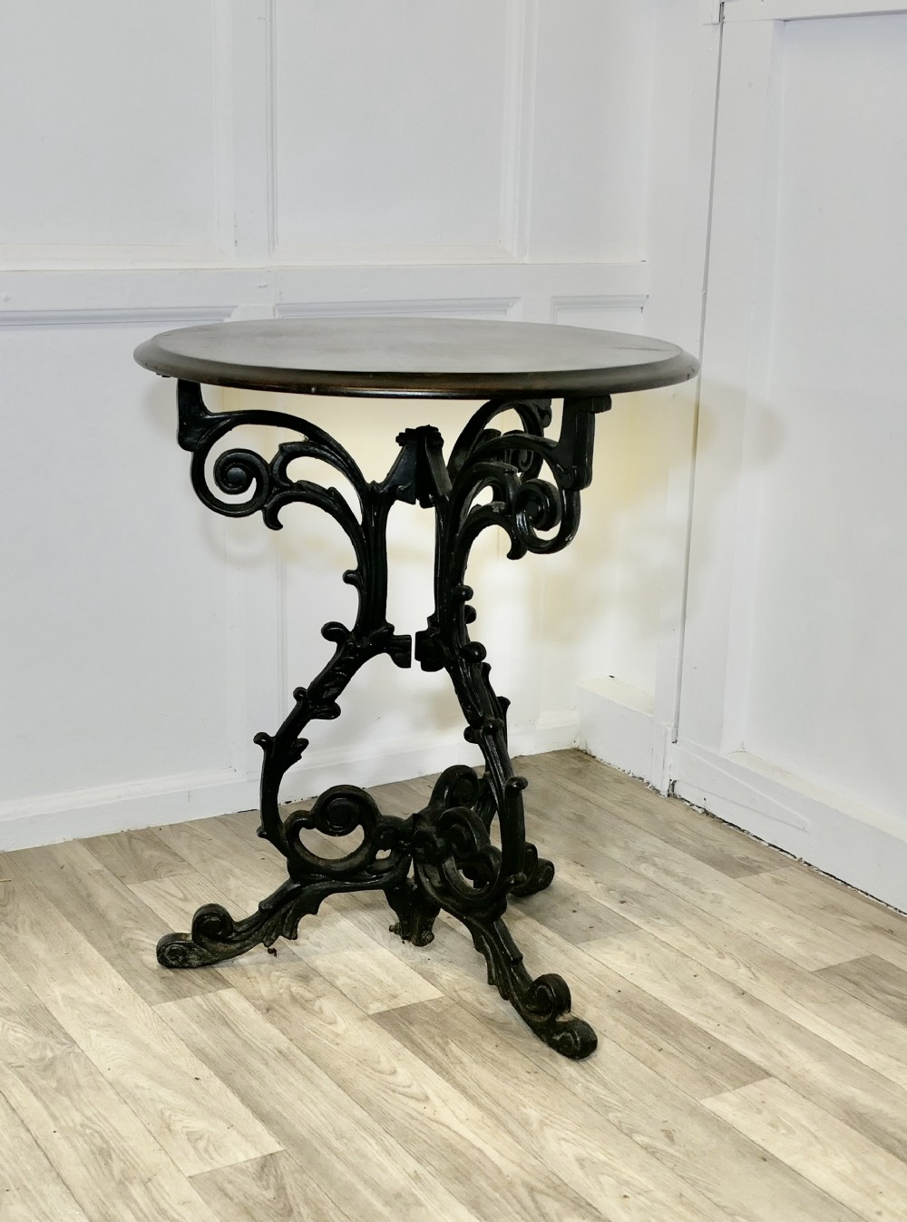 victorian cast iron scroll work occasional table