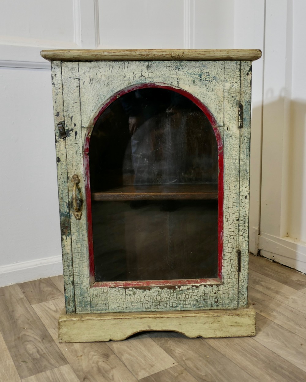 a useful wall hanging shabby painted cupboard