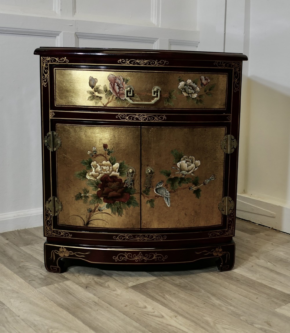 a charming chinoiserie 2 door side cabinet