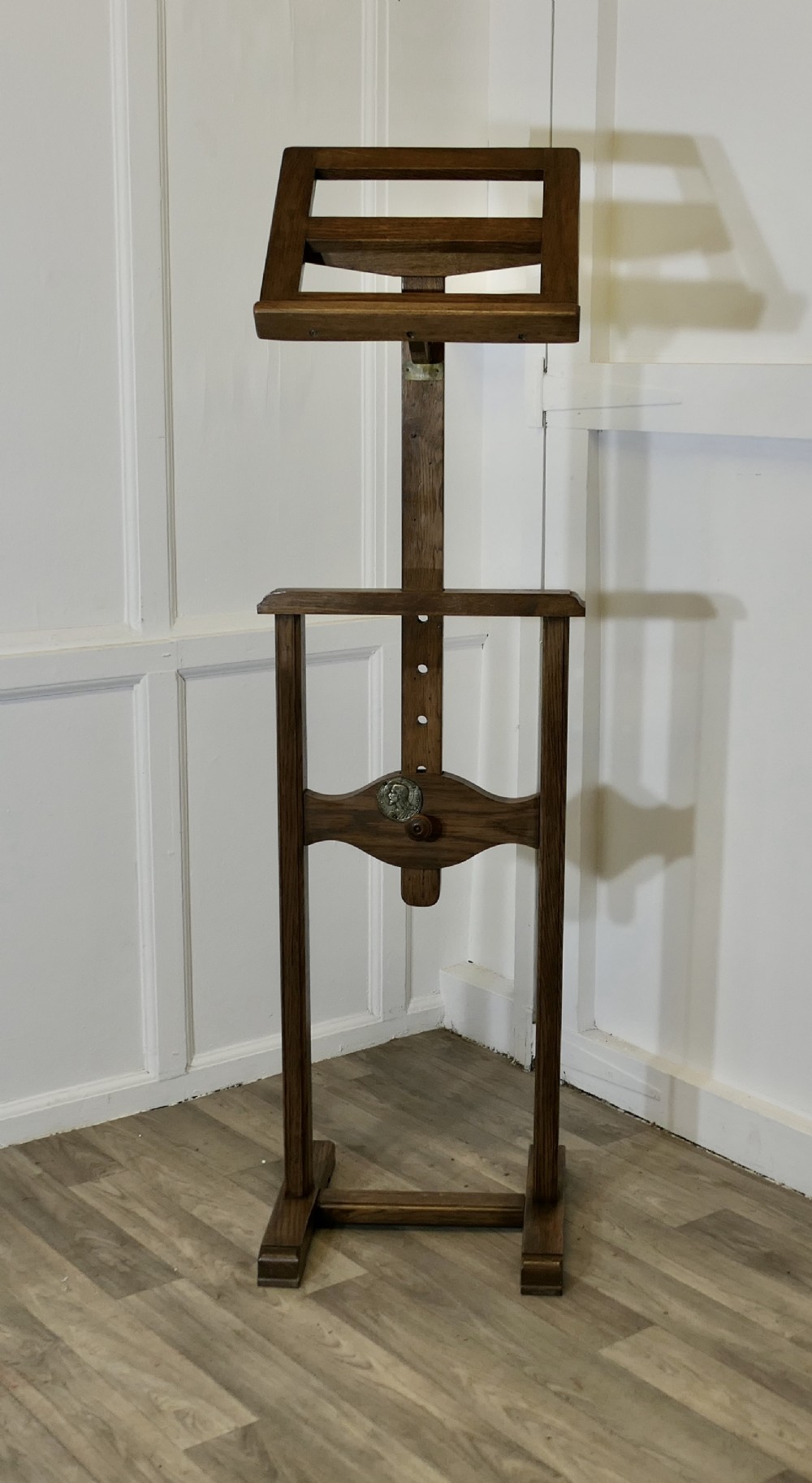 19th century oak reading stand